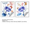 Spring Floral Window Clings Morning Glory Butterfly Dragonfly Static Glass Decals Reusable Sticker for Home Office Glass Doors Windows