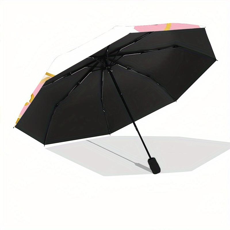 Sweet and Cute Hello Kitty Automatic Opening and Closing Cartoon Umbrella, Lightweight 3-Fold, With Cute Cartoon Characters, Suitable for Home, Outdoo