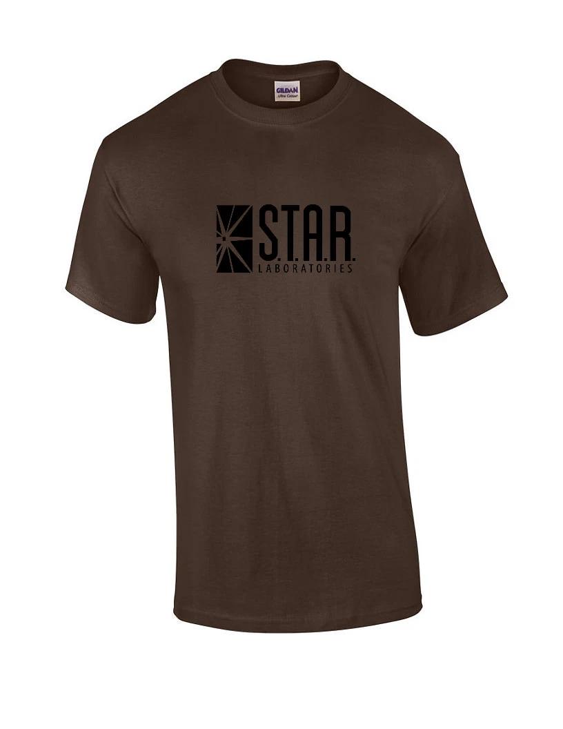 Star Labs Tee Shirt Flash STAR LABORATORIES Superman Comic Brown Black T-Shirt S