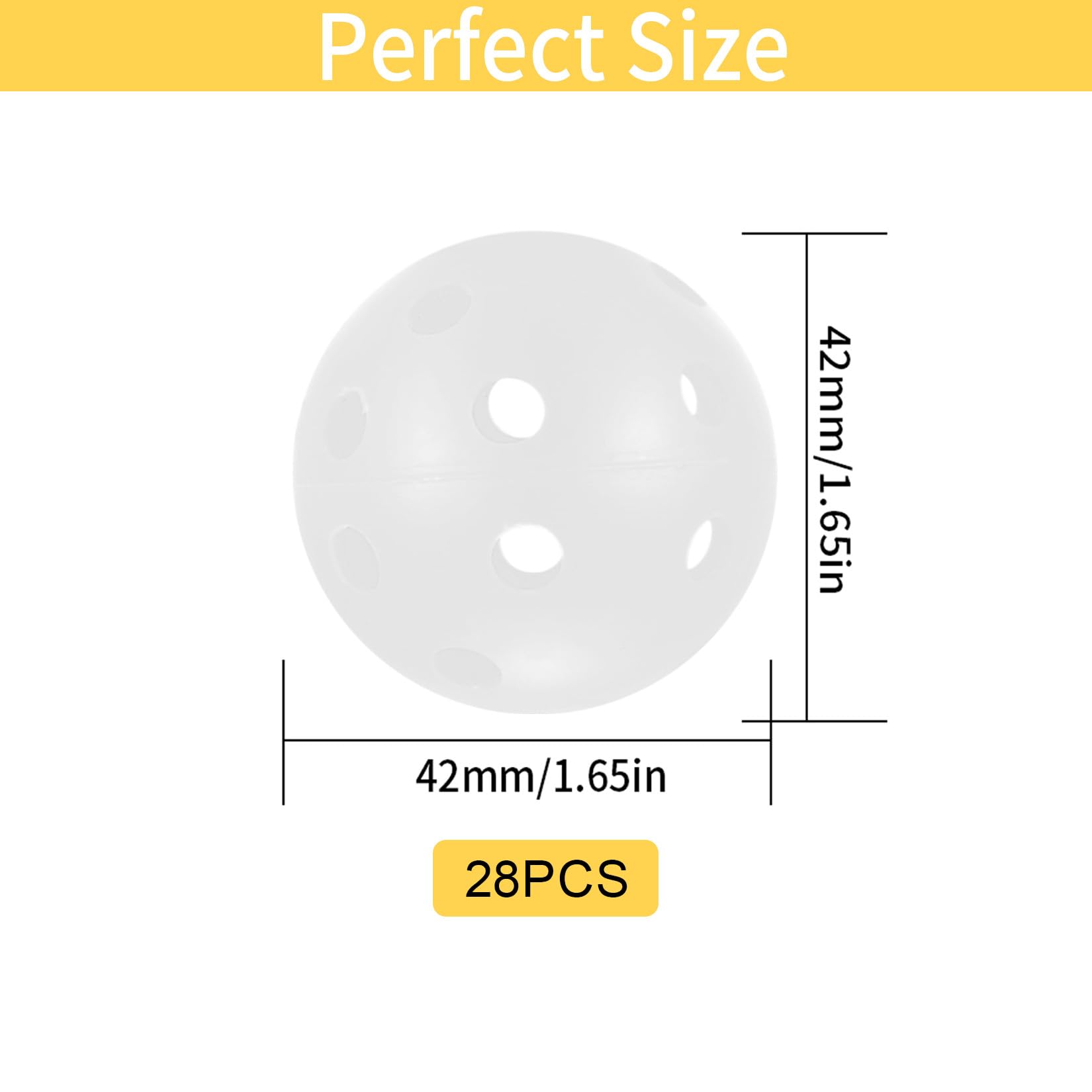 

28-Pack 40mm Hollow Golf Practice Balls - Plastic Swing Trainers for Driving Range/Home/Outdoor