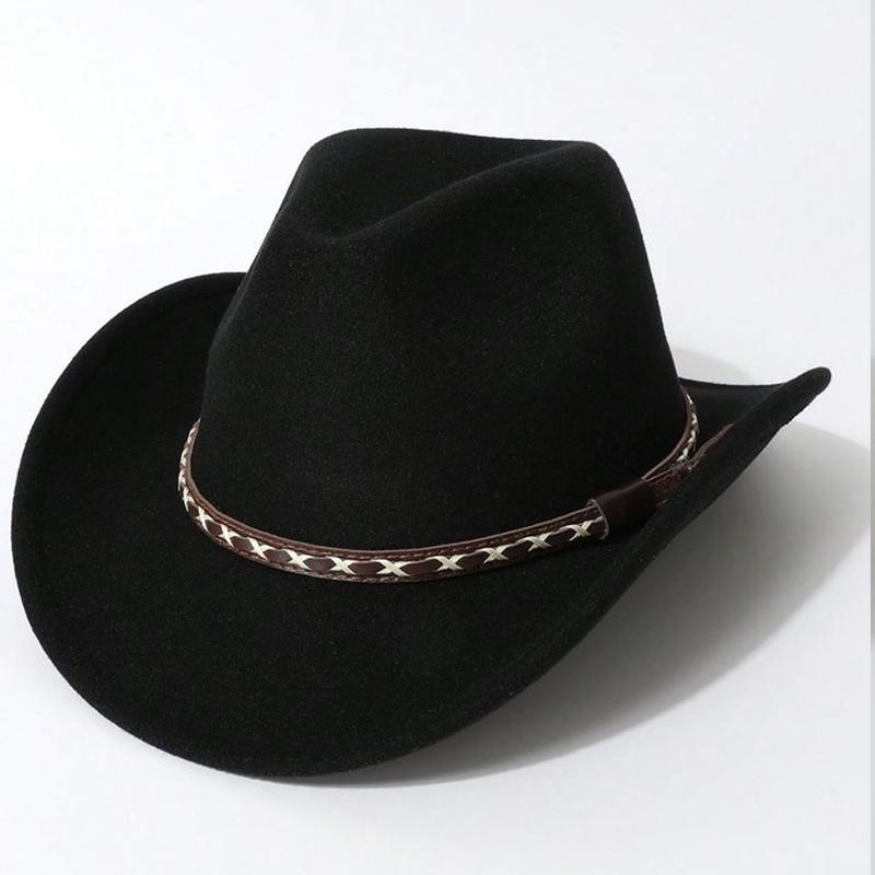 

Burn Handpainted cowboy Hat suede Men Women Hat feather vintage Fashion Jazz hat Top hats flat Panama sombrero mujer British hat 55-58
