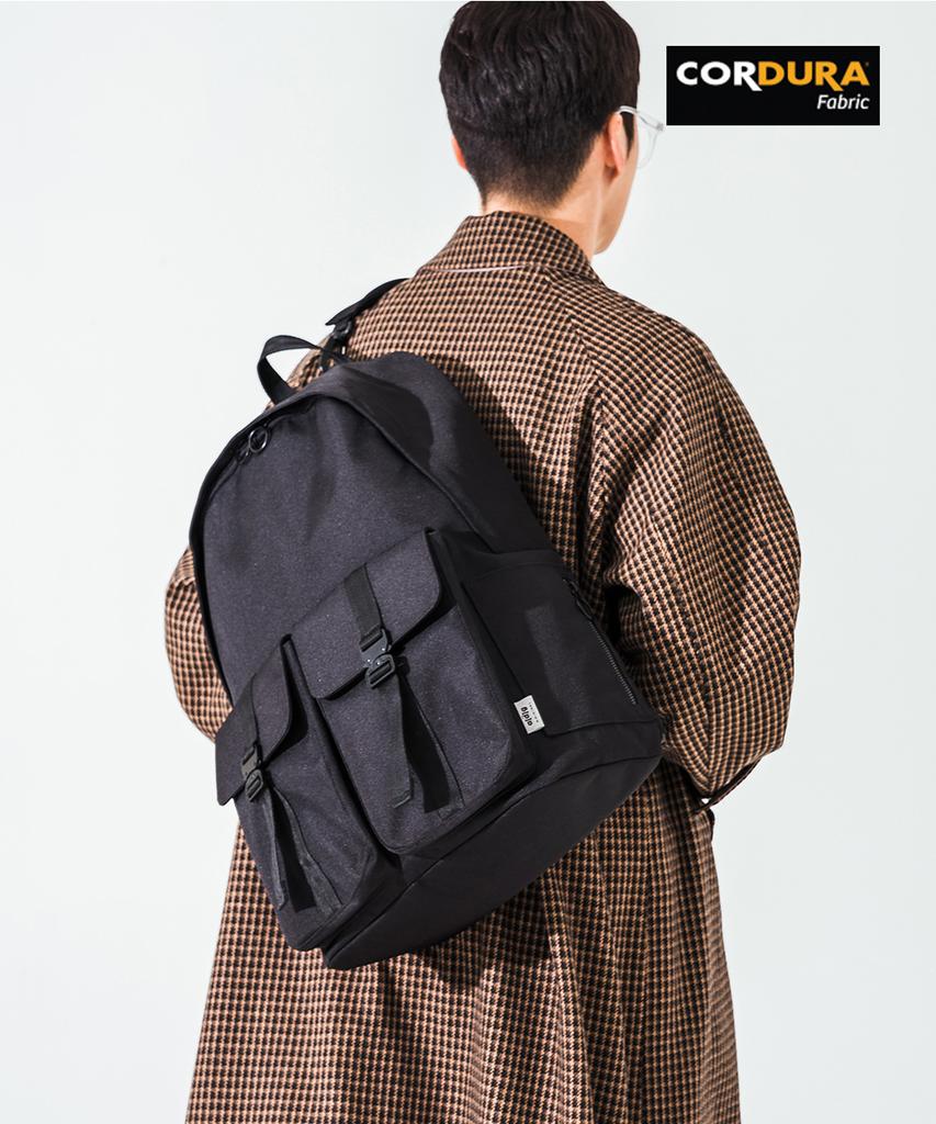 Aged Gray Cordura Double Buckle 2-Way Backpack