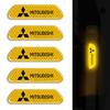 Mitsubishi Car Reflective Sticker for Lancer Lancer Outlander Delica Car Collision Prevention Warning Reflective Car Sticker Evolution, EX, RVR, ASX,