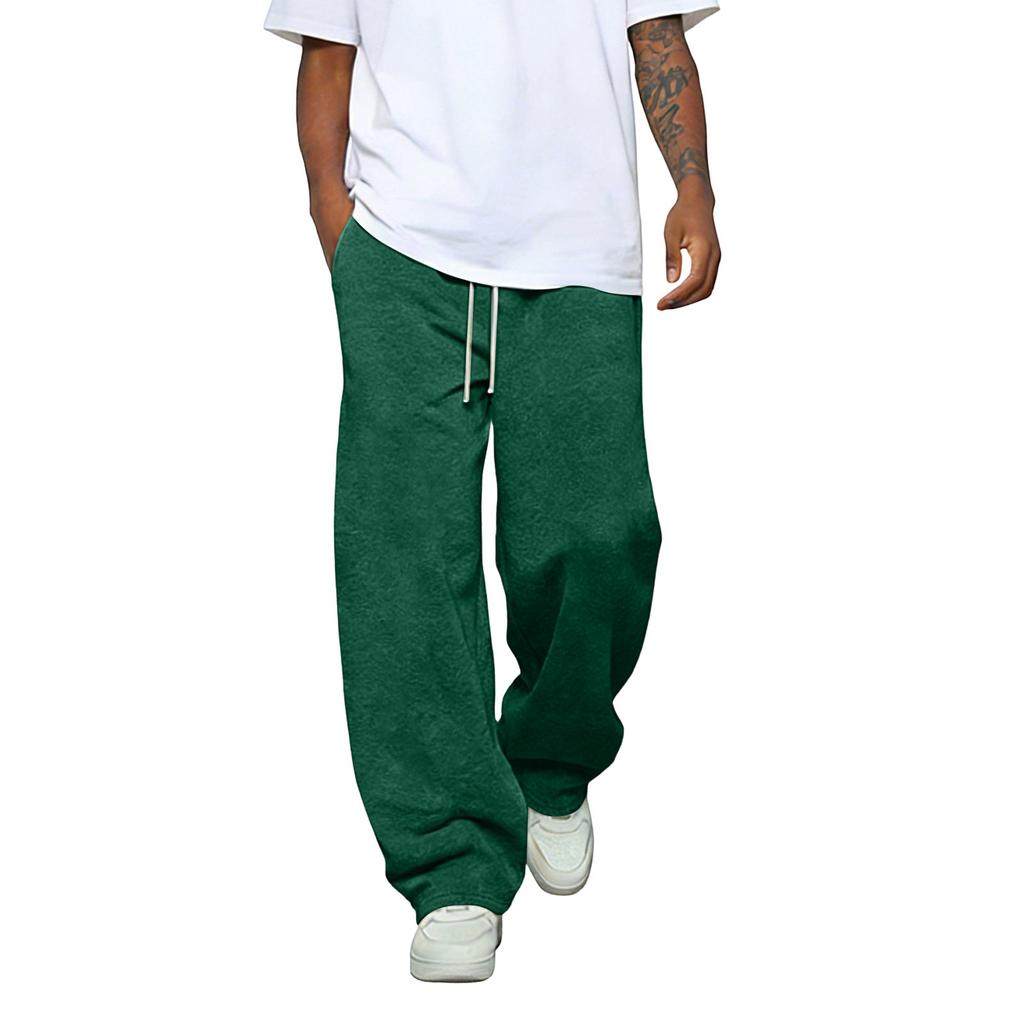 Men's Color Loose Wide Leg Sweatpants Men's Casual Fashion Sweatpants