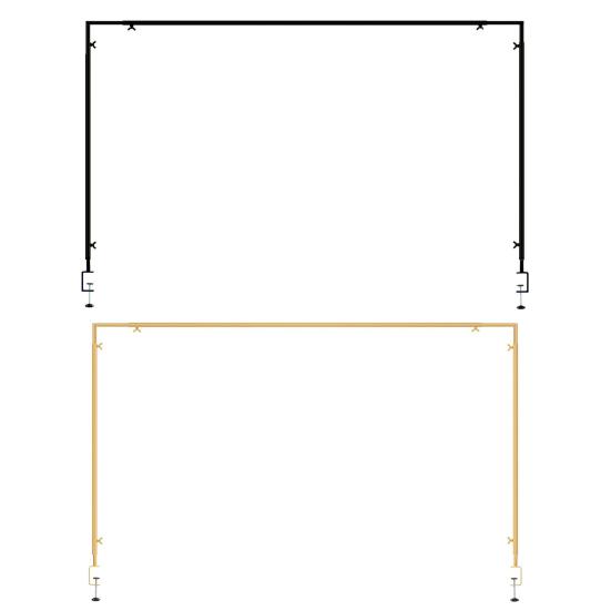 Over The Table Rod Stand with Clamps Adjustable 59"-86" Length 28"-41" Height Table Arch Stand Metal Balloon Garland Arch