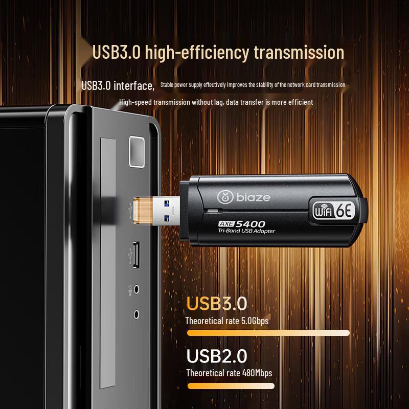 BIAZE AX5400M WiFi 6E USB Wireless Adapter (CN version)