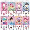 8 Cartoon Anime Character Puzzle Stickers, DIY Handicrafts, Reusable Stickers