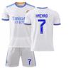 2021-22 Domácí dres Realu Madrid #7 Hazard #9 Benzema #10 Modrić Fotbalové dresy