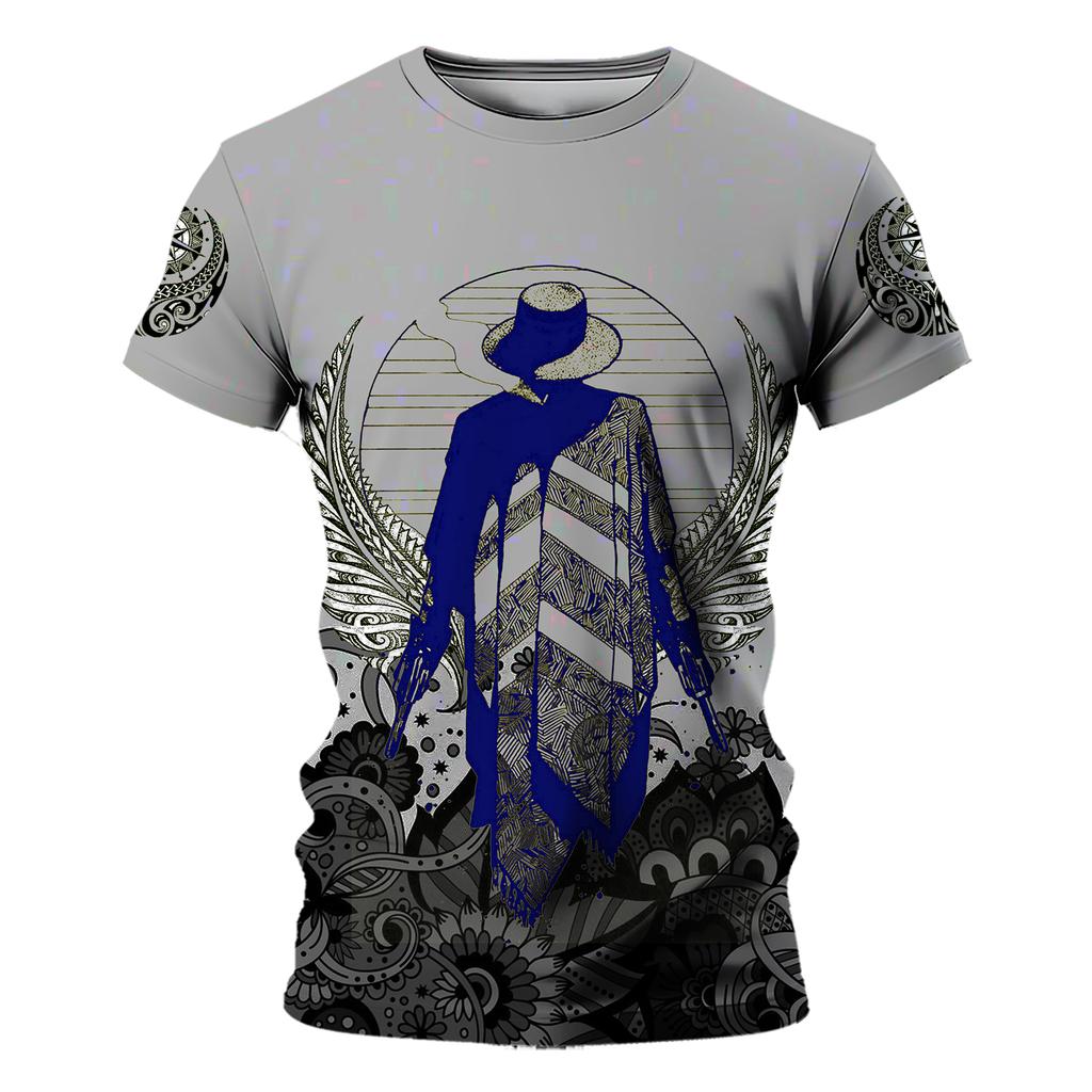 Tričko s krátkým rukávem pro muže Tričko Pánské Letní Pánská trička Muž Léto 2024 Tmavý rytíř Cross Sleeve Tričko Oversized Graphic