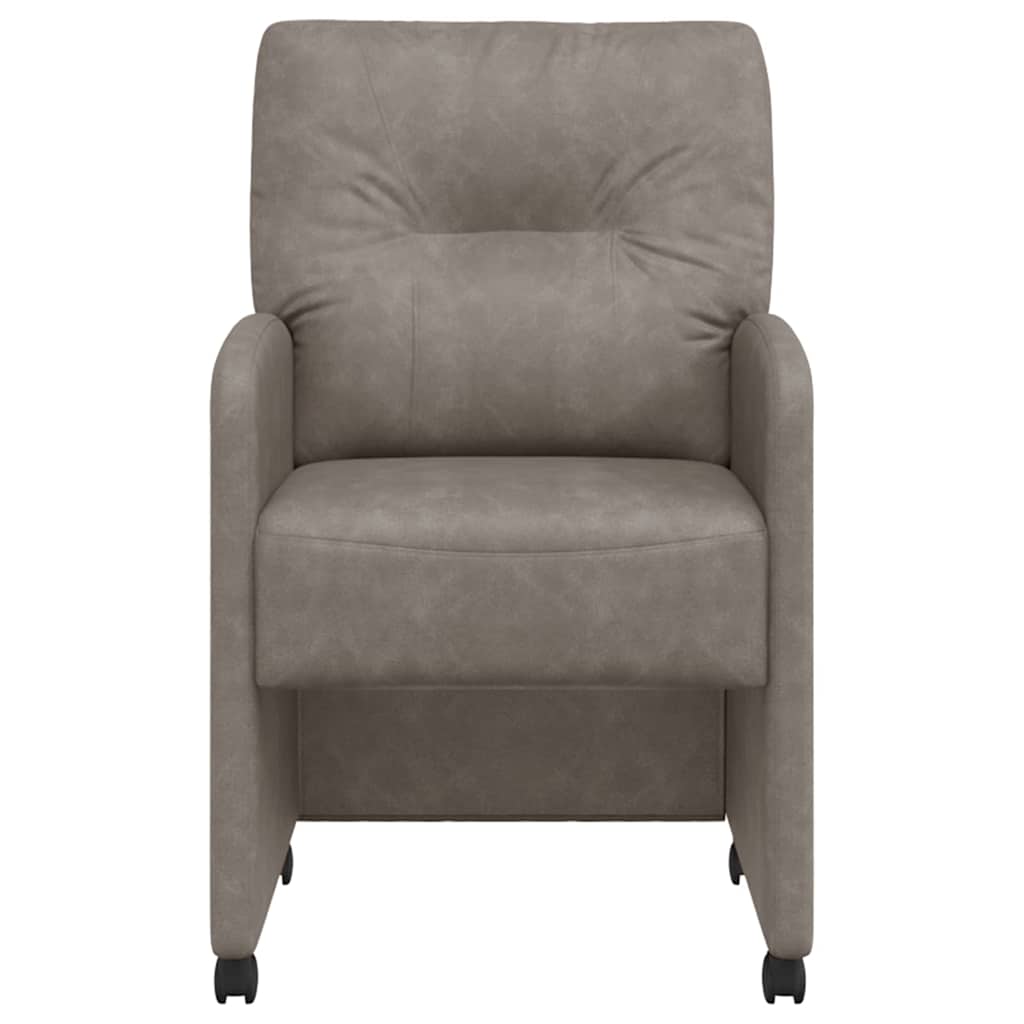 Dining Chairs with Casters 2 pcs Gray 57 x 67 x 95 cm
