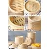 2-Tier Bamboo Steamer Set, Heat-Resistant and Durable, Small, Washable, Reusable, Stylish Bamboo Steamer with Lid, Cookware, Mini Steamer, Induction C