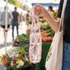 Woven Net Coffee Cup Mesh Bag Foldable Portable Cups Holder Bottle Mugs Storage Bag  Beach