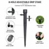 50PCS 8 hole outlet irrigation dripper Plastic micro sprinkler emitter  Lawn Watering