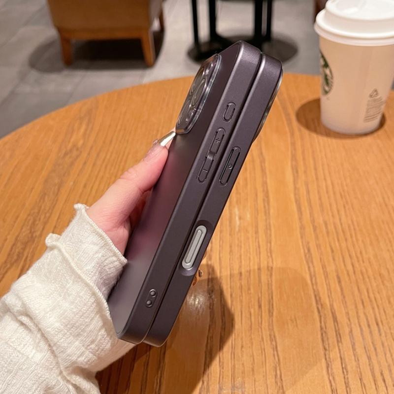 Luxury AG Matte Tempered Glass Case For iPhone 17 16 15 14 13 12 11 Pro Max Frosted Lens Protection Shockproof Soft Bumper Cover