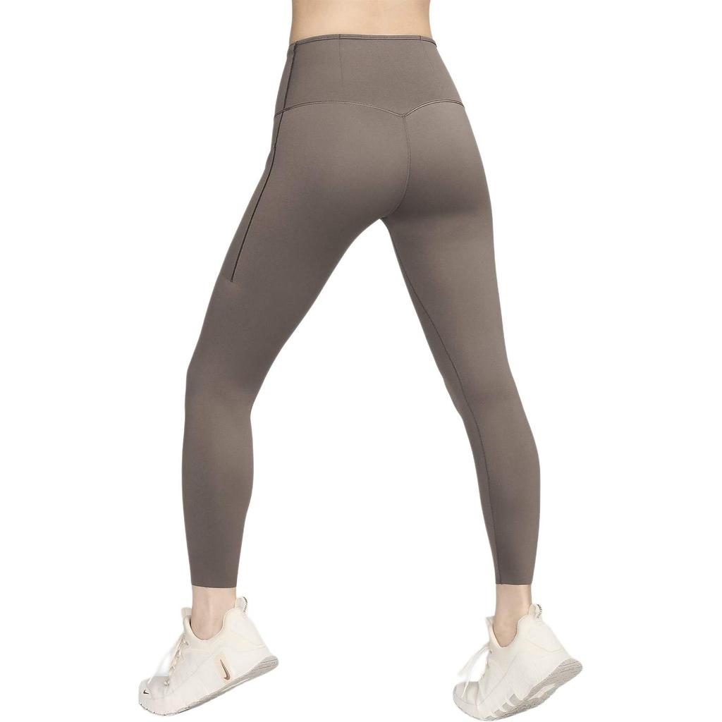 Nike Go High-Intensity Breathable Quick-Dry High-Waisted Pocket Nine-Point Leggings Women Leggings Mineral-Grey Black DQ5640004