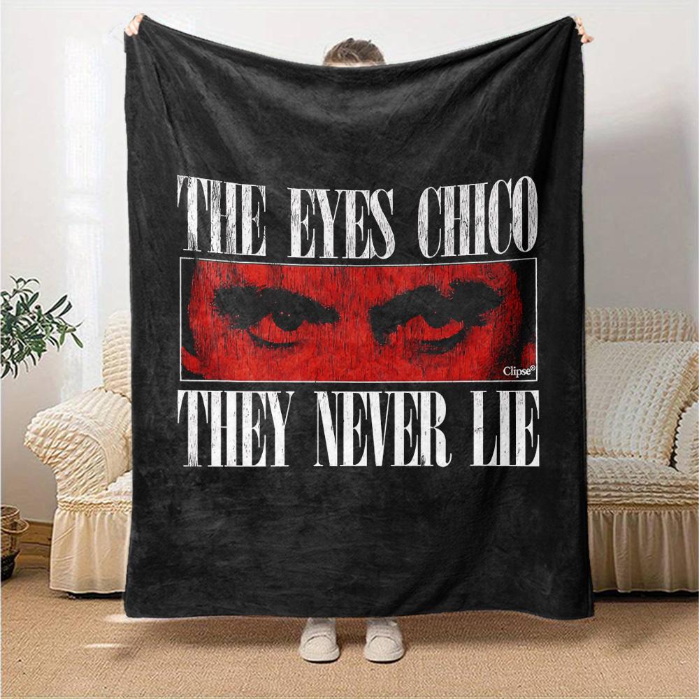 1pc eyes chico Soft Flannel All Season Throw for Home, Office, Outdoor UseDurable Comfort Soft Warm Throw for Home