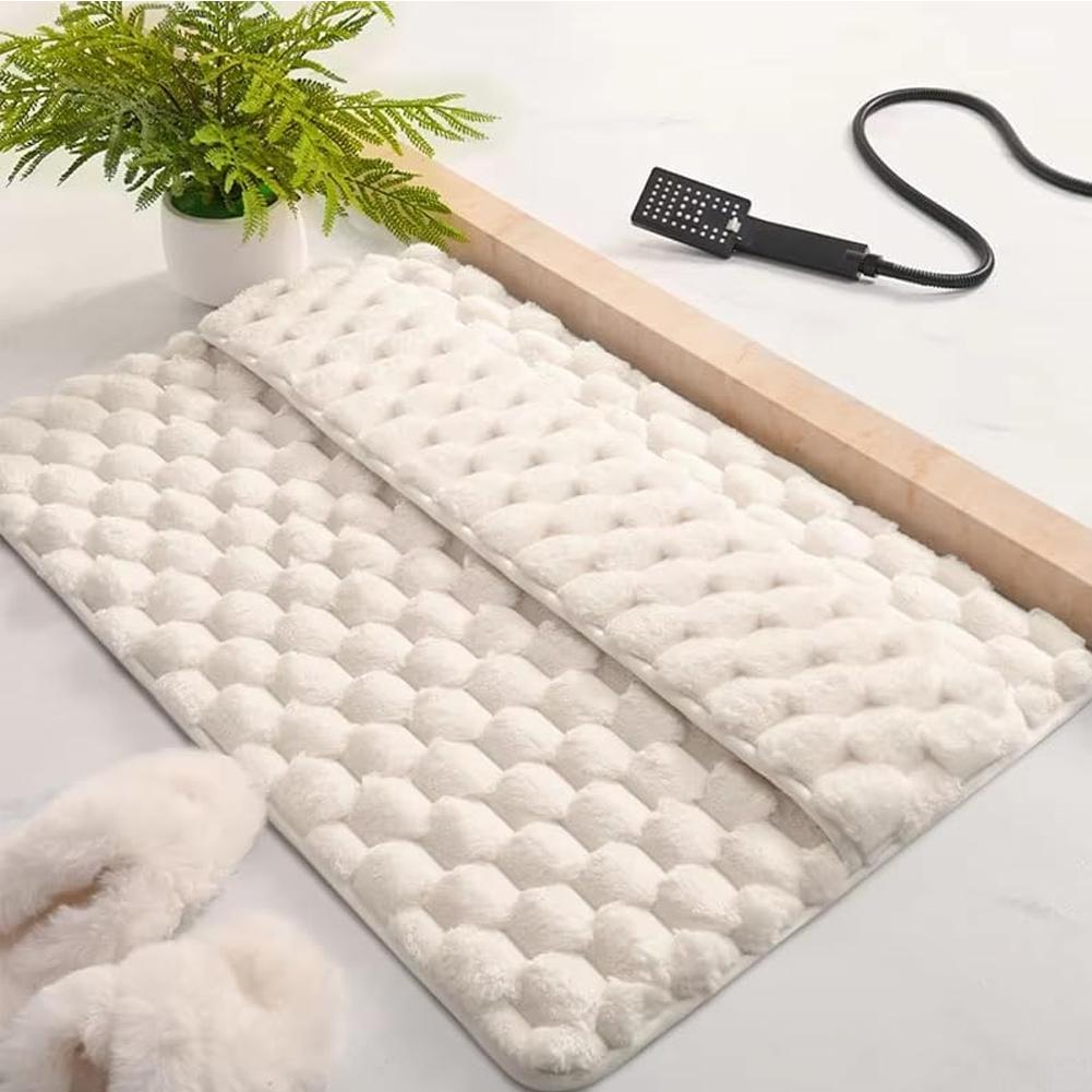 Memory Foam Bathroom Rug Thickened Absorbent Bathroom Mat 40x60cm Shower Floor Mat for Bathroom Floor & Tub