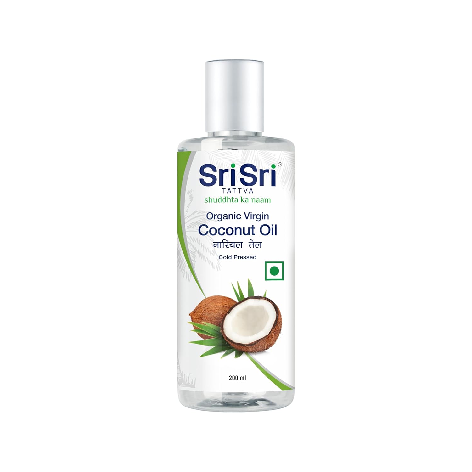 

Sri Sri Tattva Organic Virgin Coconut Oil 200ml X Pack Of 2 | Cold Pressed For Hair Skin Cooking
