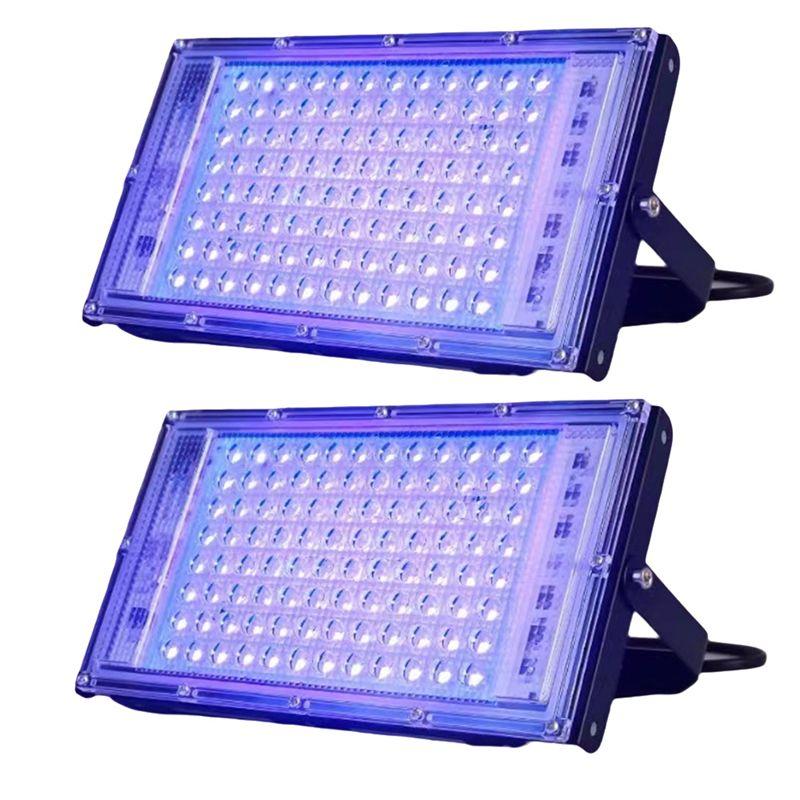 A20F-2 Pcs UVA Black Light 220V-240V Black Lights IP65 Waterproof Black Light For Black Light Stage Lighting Body Paint