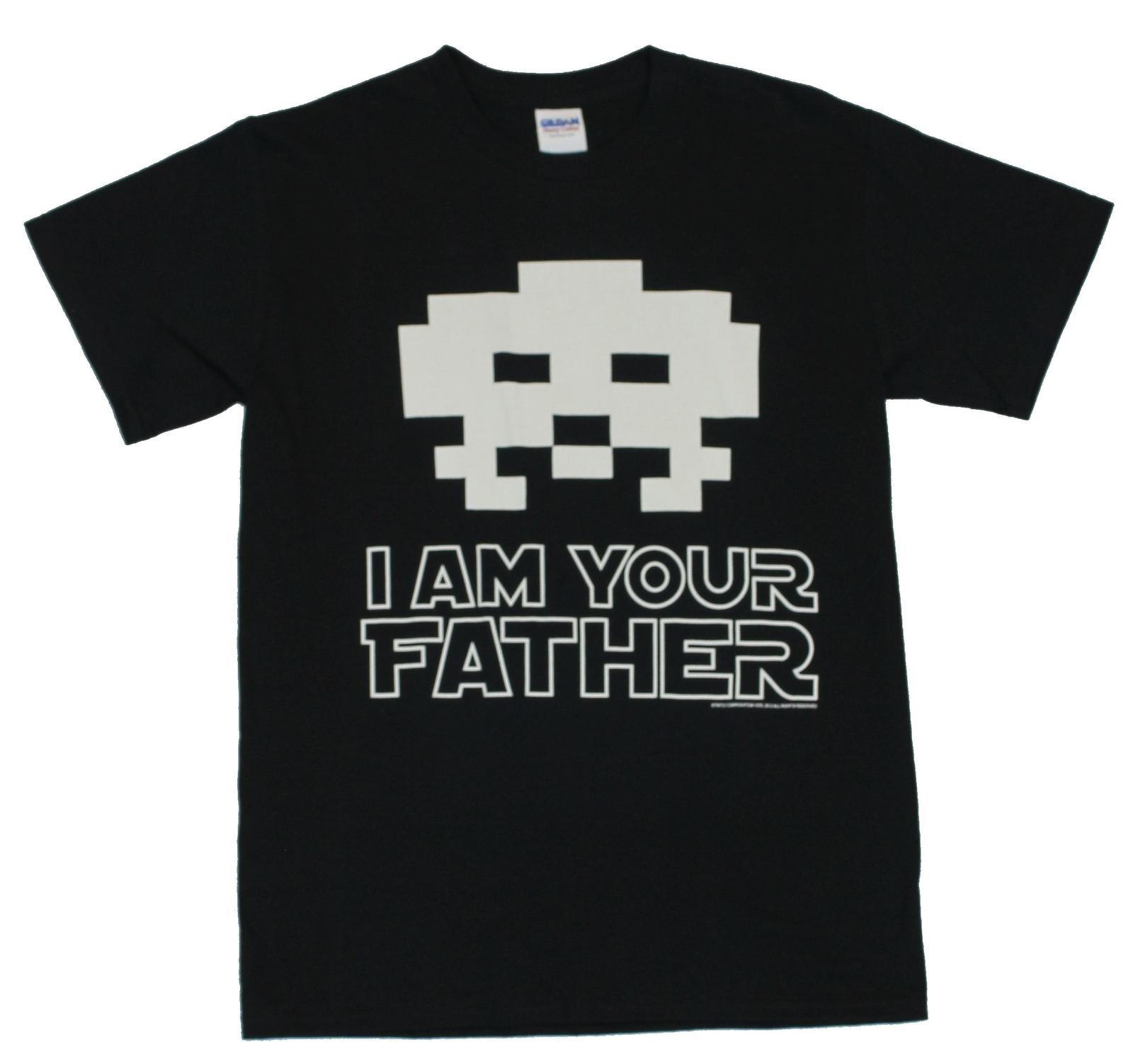 Space Invaders Adult New T-Shirt -  I Am Your Father  Classic Bad Guy Invader L