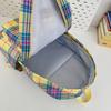 School Bag New Retro College Student Korean Version Plaid School Bag Versatile Ins Backpack Large Capacity Dopamine Backpack