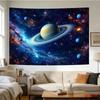 2D-Flachdesign, 1 großer horizontaler Wandbehang - geeignet für Saturn- und Planeten-Wanddekoration