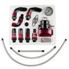 Superior-Universal Adjustable Fuel Pressure Regulator With Gauge+AN6 Fuel Line Hose+Fittings End Kit