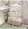 High-value cute primary school student spine care schoolbag female junior high school girl high school student backpack burden reduction