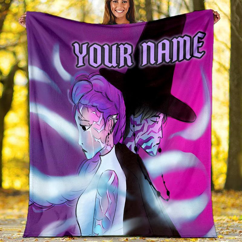 Customiz Name Personality K-Pop Demon Hunters Blanket Soft&Warm Office Bed Travel Lunch Break Blanket,Gift All Seasons