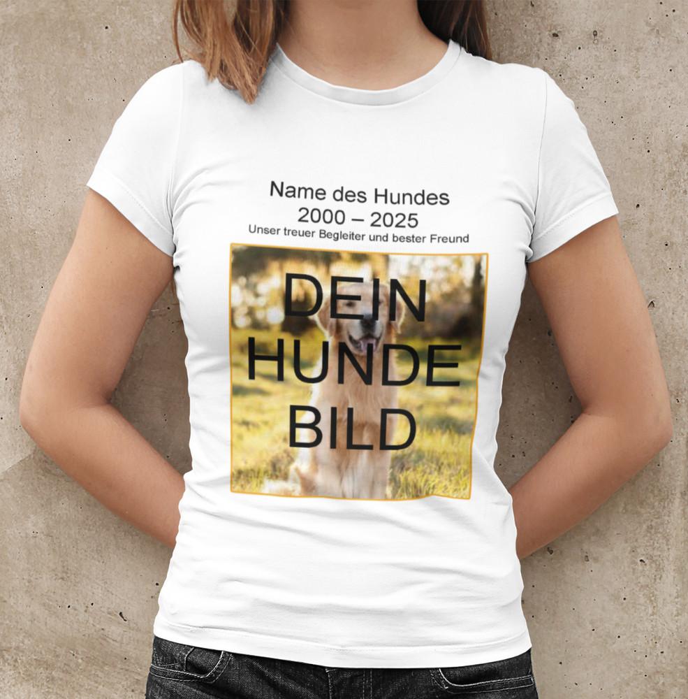 Personalisiertes Hunde Spruch RIP Gedenken Erinnerung Hund DOG Damen Shirt