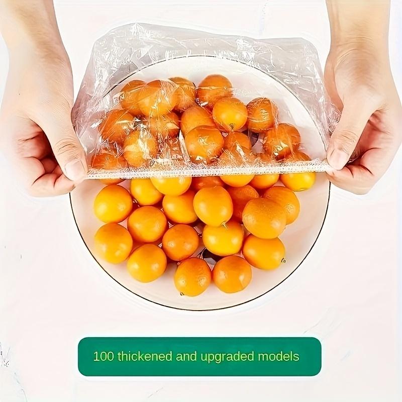 

100pcs Transparent Stretchable Elastic Food Covers Reusable Bowl & Plate Seals Eco-Friendly Alternative to Foil And Deli Covers белый