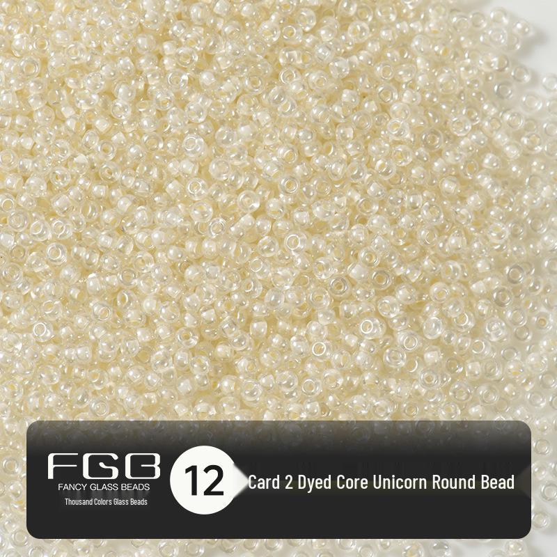 Thousand Color Unicorn Heart Glazed 2mm Round Glass Seed Beads for DIY Jewelry Accessories