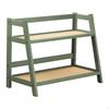 Bamboo Double Layer Rack 2 Tier Coffee Mug Display Stand Desk Storage Organizer for Living Room