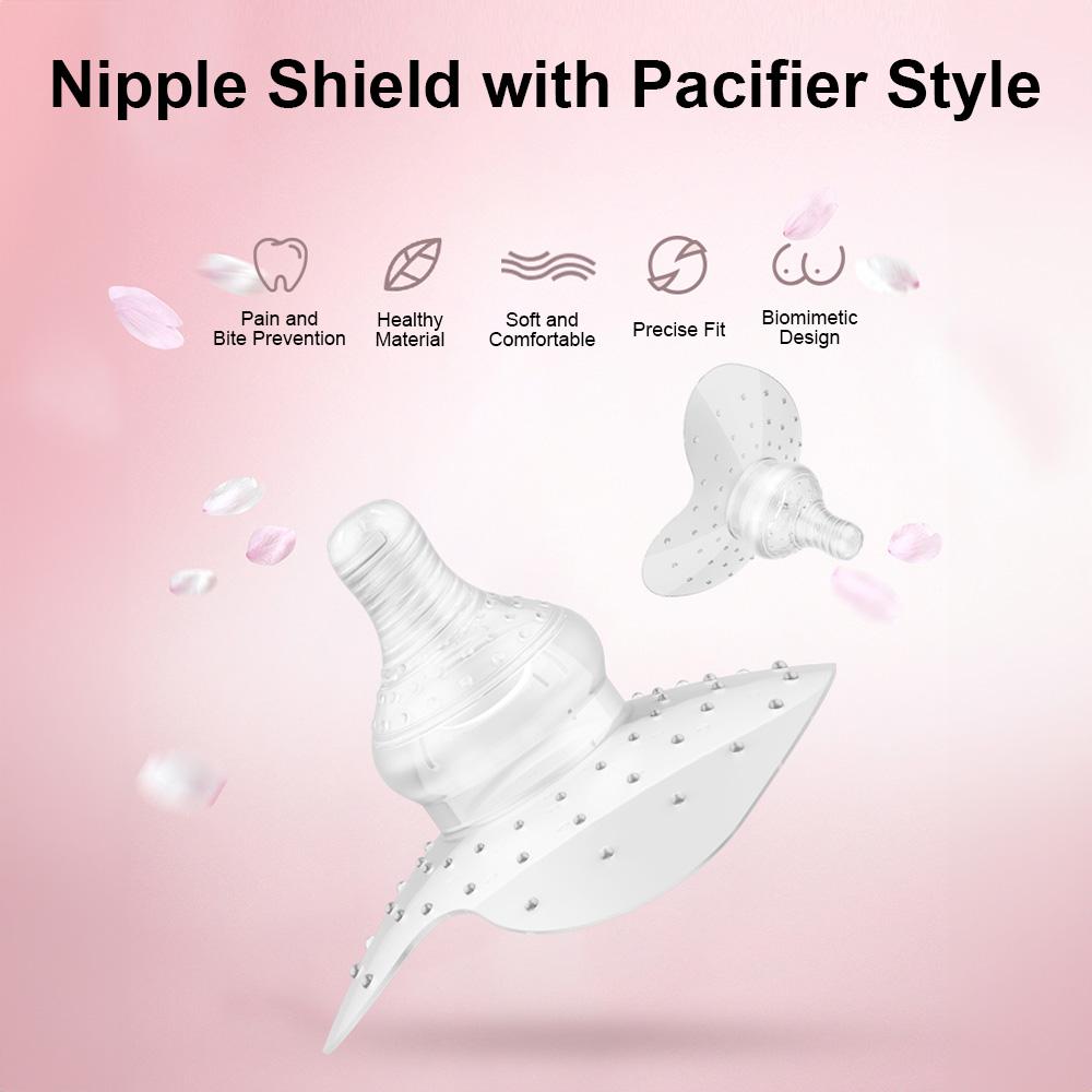 

2pcs Nipple for Nursing Newborn Nipple Cover for Breastfeeding 25mm Diameter Extremely Soft Food-grade Material with Storage Box for Difficulti