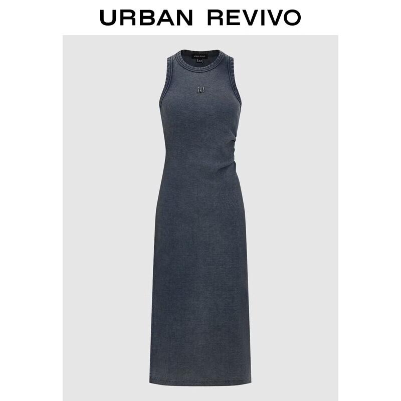 UR2026 Women s Summer Trendy Pleated Letter Slim Dress L