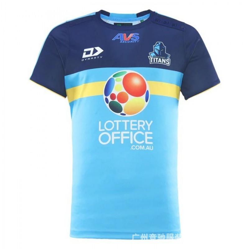 Gold Coast Titans NRL Rugby Training Jersey Mens Short Sleeve Sport Top Home Away Replica