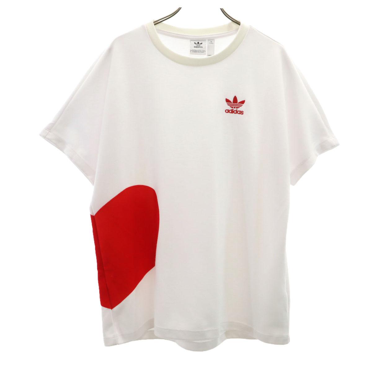 

adidas Originals футболка с логотипом Trefoil с коротким рукавом на день святого Валентина сердце Женская Б/У