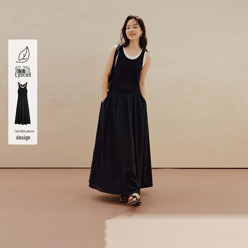 Платье-трапеция Inman French Vest с имитацией двойки, цветовое блокирование S