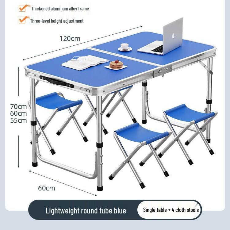 Aluminum Alloy Portable Folding Table and Chairs for Outdoor Market Promotions