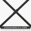 2 Pieces Steel Table Legs Table Feet for Dining Table Desk Coffee Table Table Frame in X-Shape Black 72cm