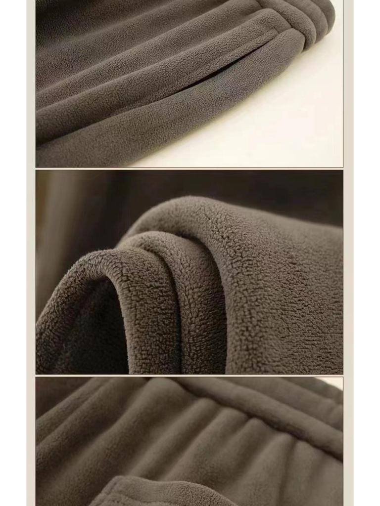 Herren Schwergewicht Fleecegefütterte Hose - Winter Freizeit Sport Schweißhose