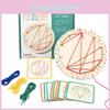Wooden Threading Nail Board Graphic Rope Winding Tangram Puzzle For Toddlers Educational Toy