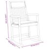 Rocking Chair with Cushions Solid Acacia Wood