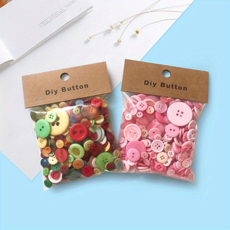 1Box Mixed Size & Color Resin Buttons for Sewing, Scrapbooking, DIY Crafts - Assorted Styles, Durable & Lightweight for Clothing