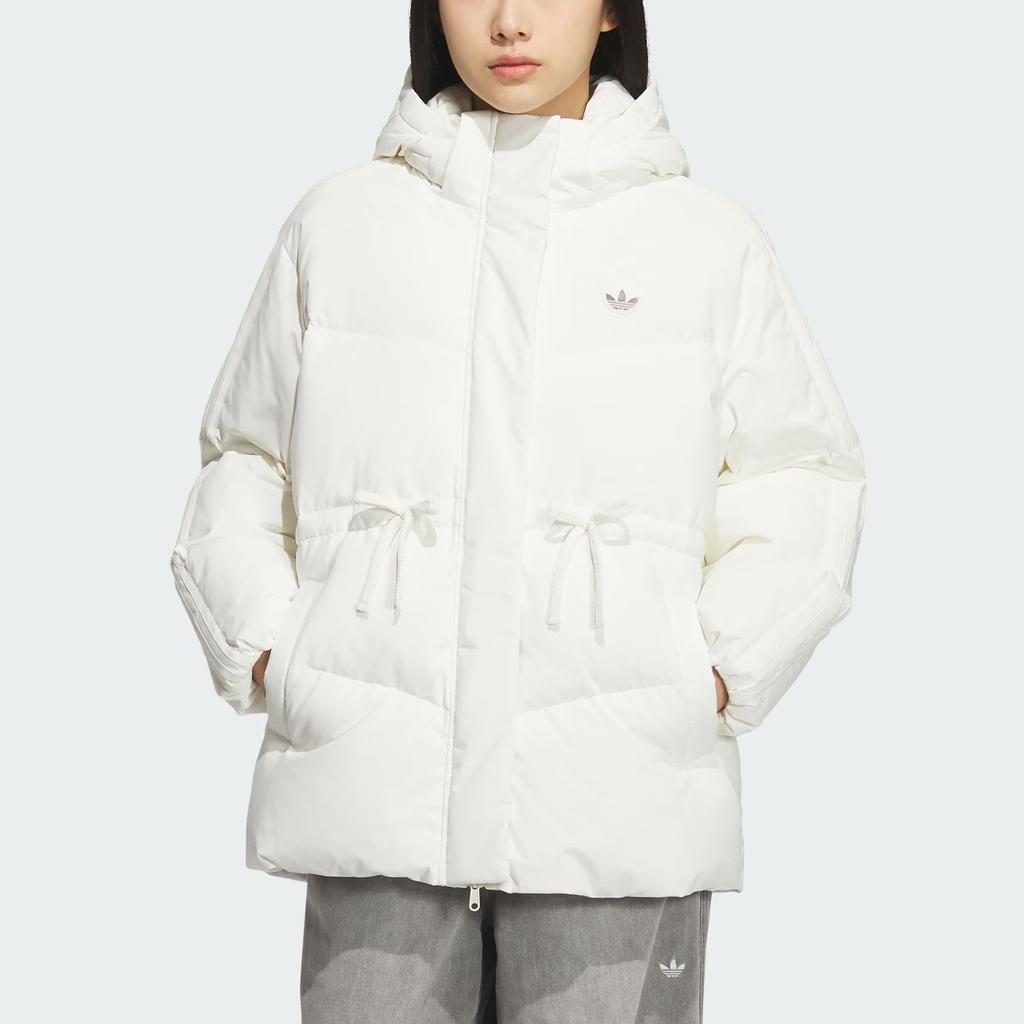 Adidas Originals Bow Mid Down Comfortable Warm Sports Duck Down Hooded Jacket Women Jackets KF3685