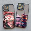 Japanese Aesthetic Mount Fuji Phone Case For iPhone 17 16 14 11 Pro Max 13 12 Pro Max Mini 16 15 Plus XS X XR Shockproof Cover