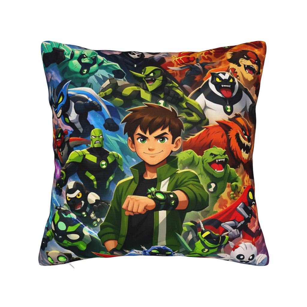 Ben 10 Anime Pillow Covers Merch Printing Cushion Cover Decorations Throw Pillow Case Cover Sofa Multiple Sizes