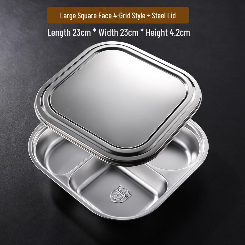 

Tianyujing Food-Grade 304 Stainless Steel Compartment Dinner Plate