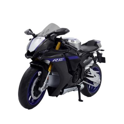 Skala 1/12 Yamaha Silniki Zabawkowe YZF-R1M Odlewy Aluminiowe Modele Motocykli z Amortyzacją, Skręcanie Przedniego Koła, Zabawki na Prezenty dla Dzieci