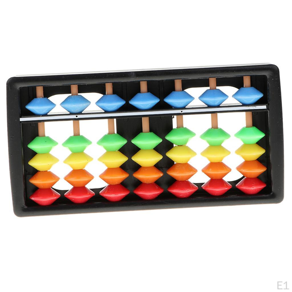 Plastic Colorful Abacus, Calculator Math Educational Toy, 7 Column